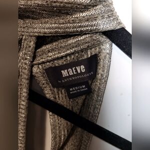 Maeve Anthropologie Silver Shirt
